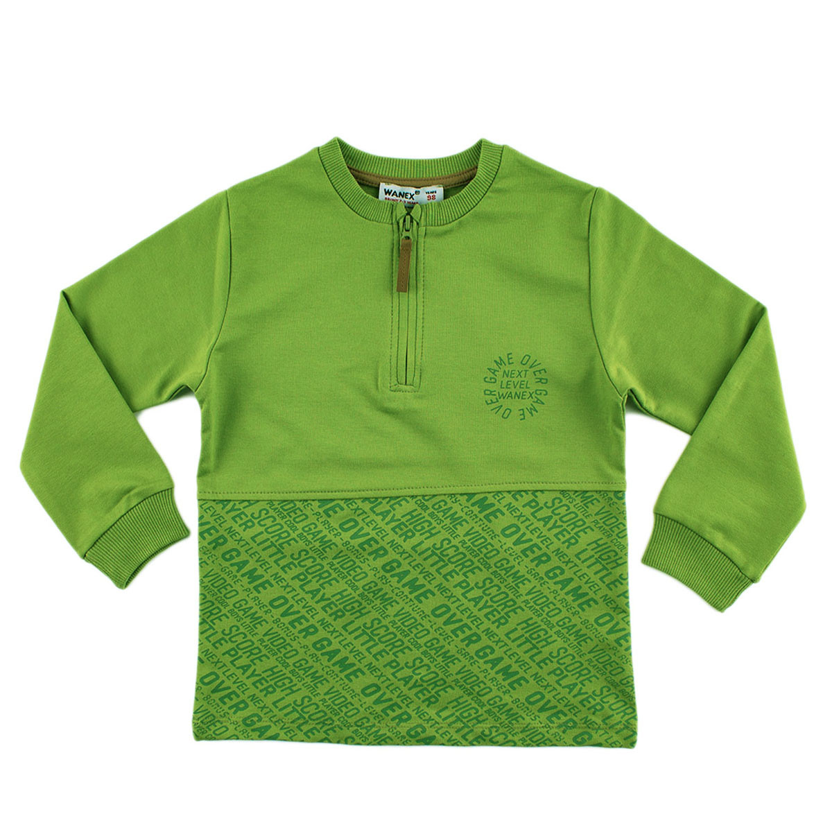 Блуза за момчета в свежозелен цвят