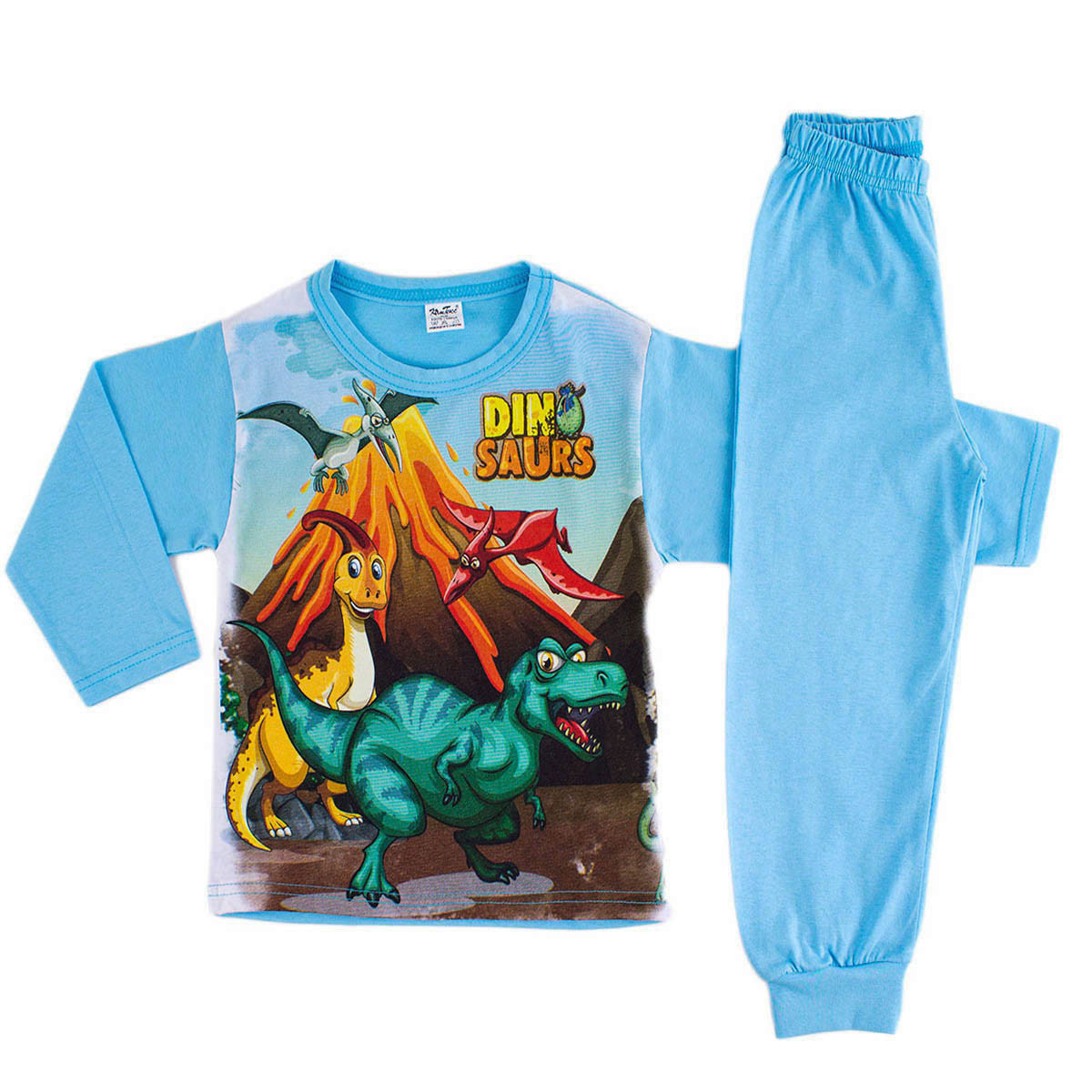Детска пижама "Dinosaurs" в синьо