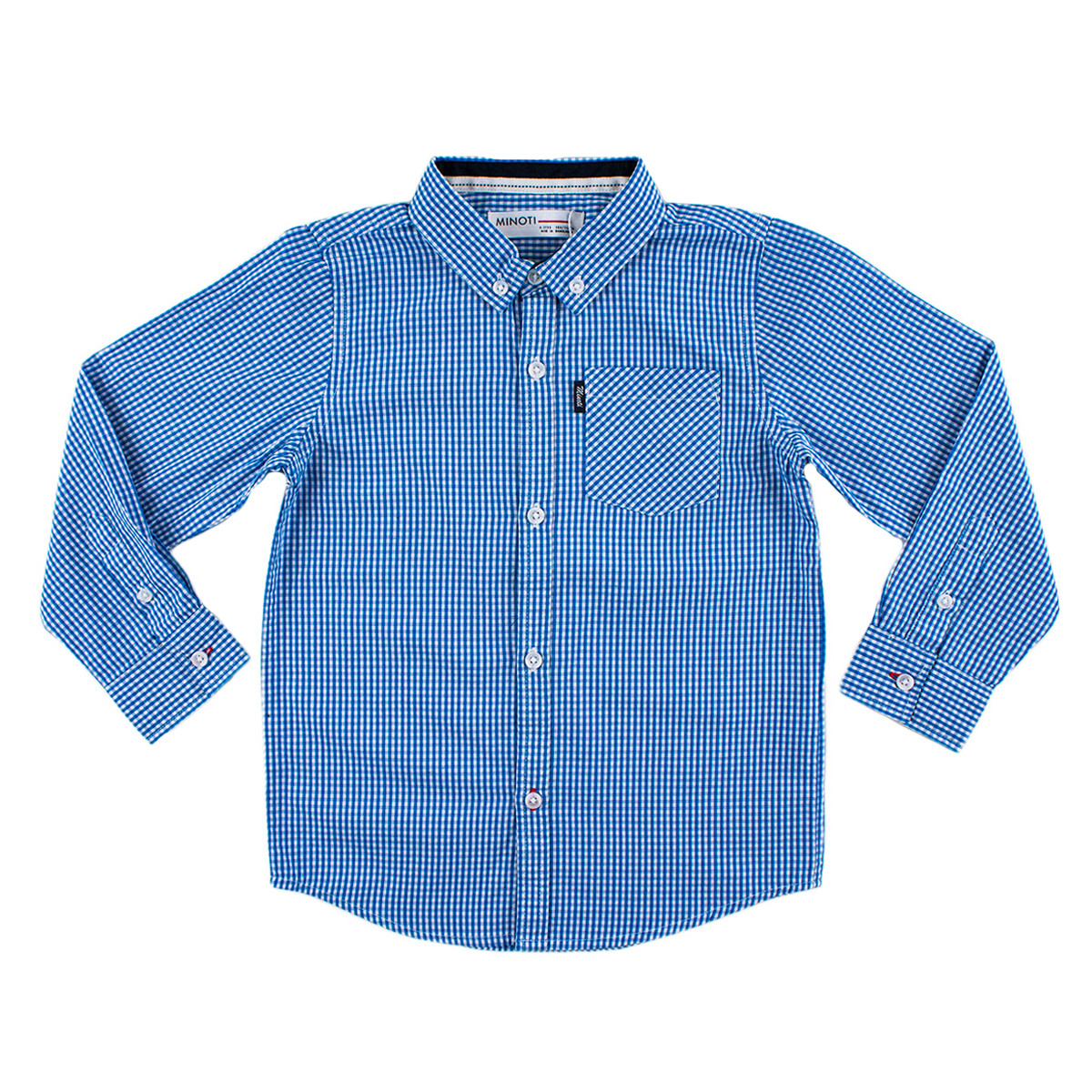 Детска риза в синьо каре за момчета