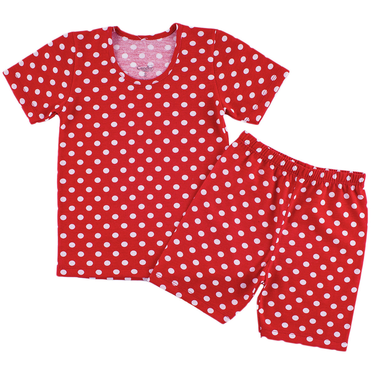 Детска лятна пижама на точки за момичета