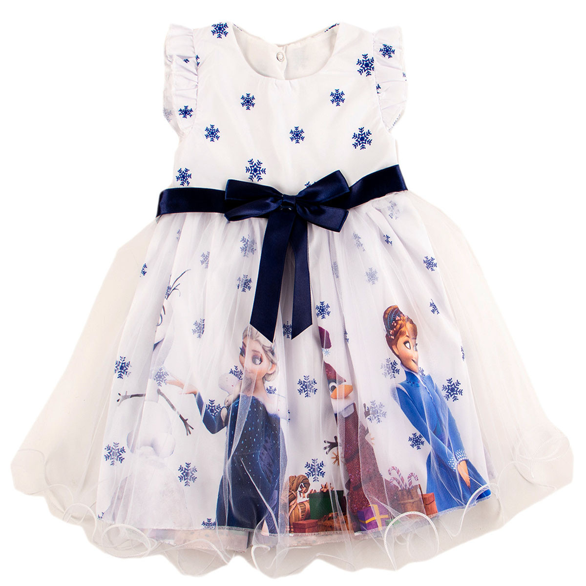 Детска празнична рокля ,,Аделина" в бял цвят