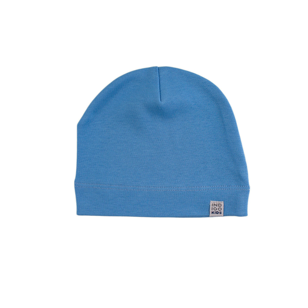 Трикотажна шапка в син цвят