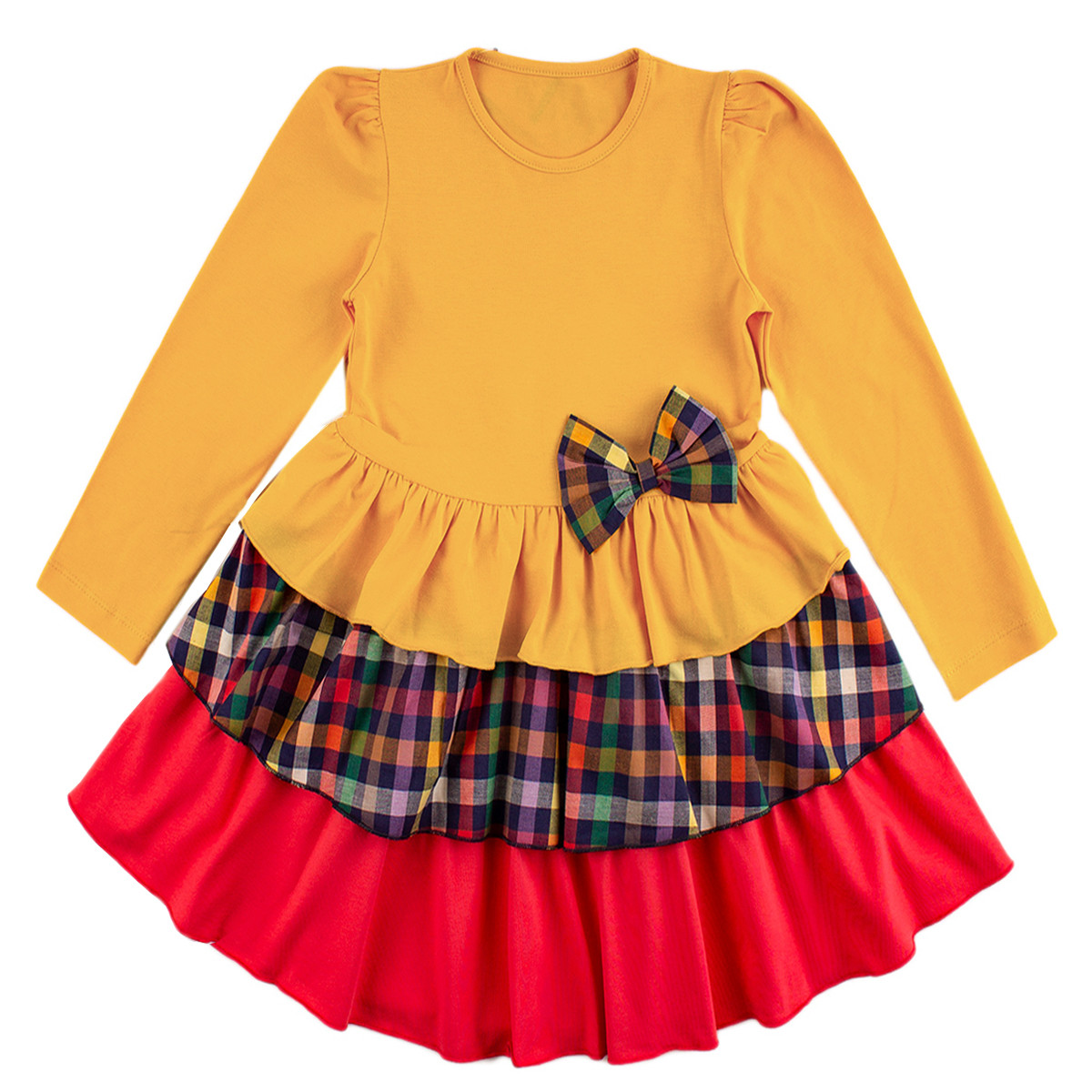 Детска рокля в цвят диня "Аника"