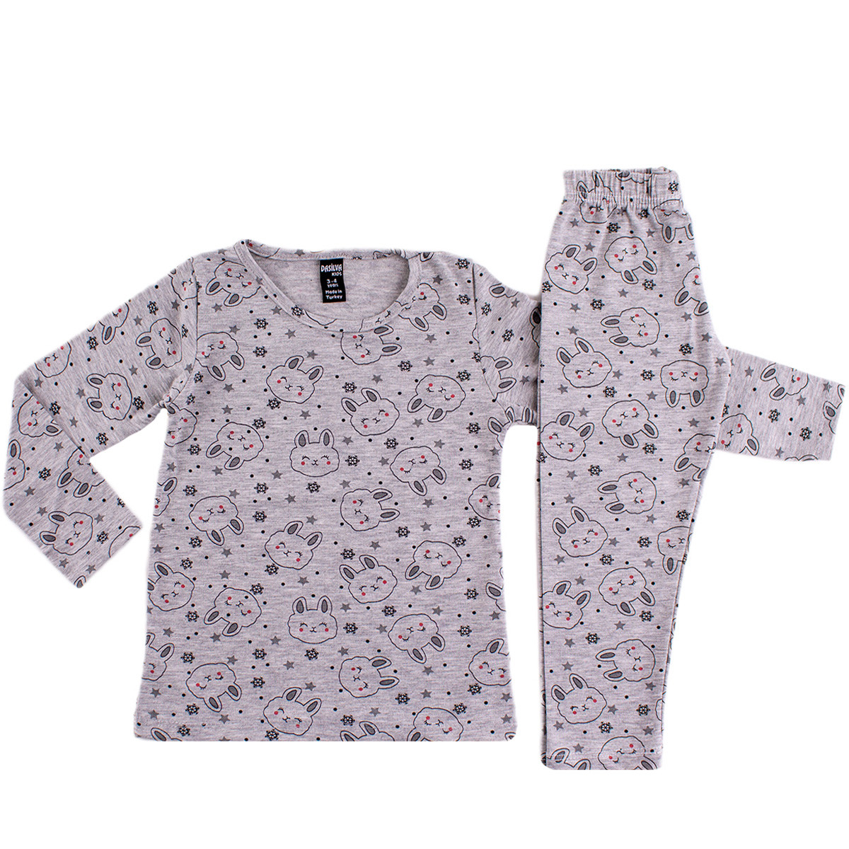Памучна пижама в сив меланж (1 - 8 год.)