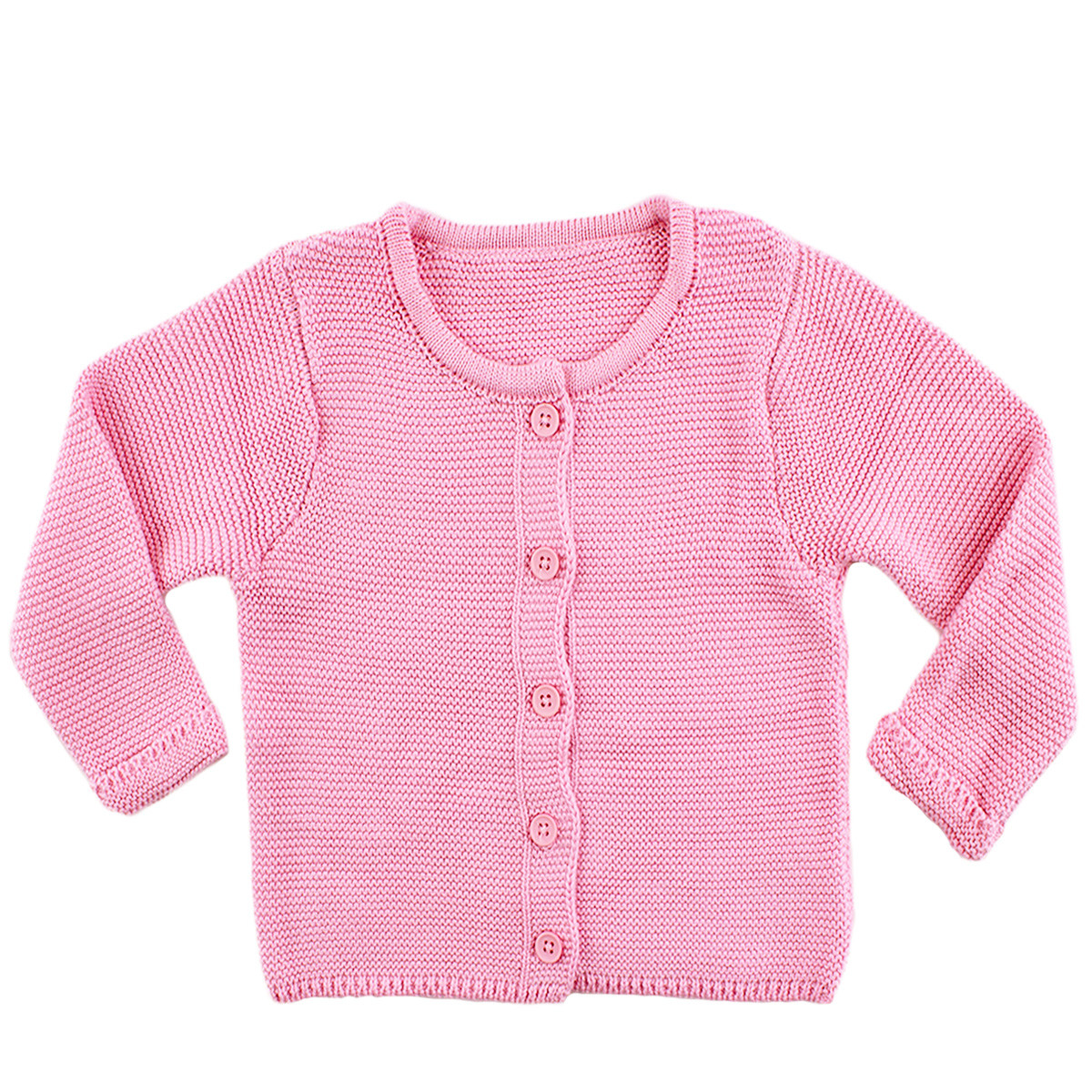 Бебешка плетена жилетка в розово (0 - 18 мес.)