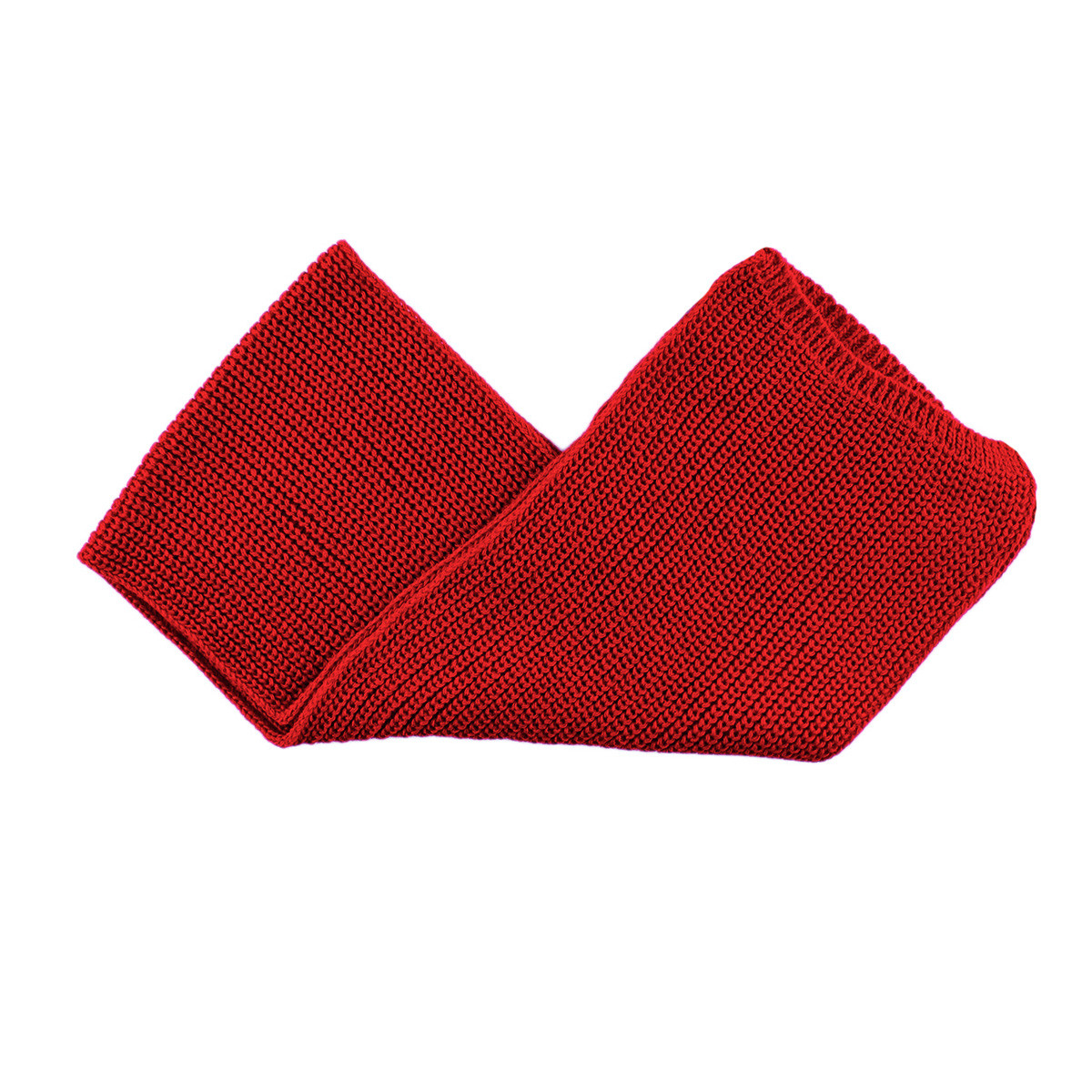 Детски шал от плетиво в червен цвят 100 х 15 см