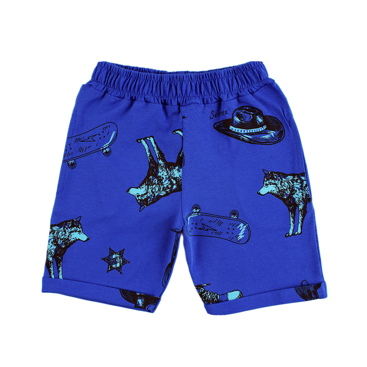 Къси панталонки за момчета в кралско синьо (4 - 11 год.)