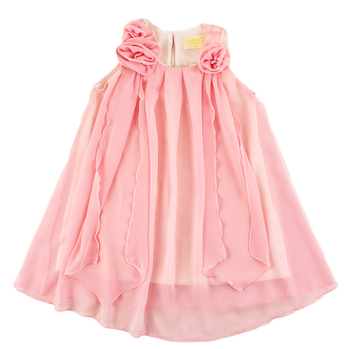 Лятна рокля "Ваня" в розово с воали (3 - 5 год.)