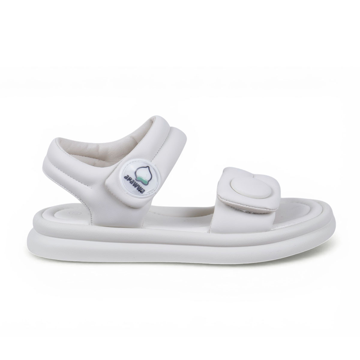 Анатомични бели сандали от екокожа