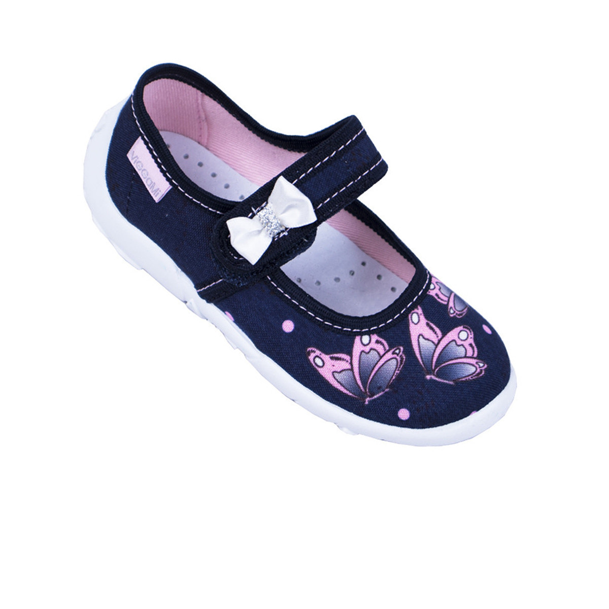 Анатомични дишащи текстилни обувки в тъмносиньо "Butterfly"