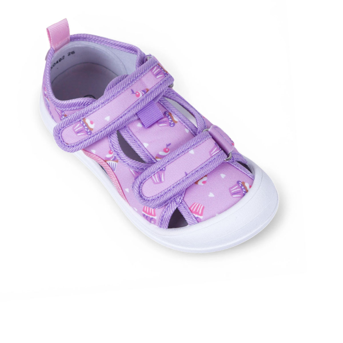 Анатомични отворени текстилни обувки "Cupcake" в лилаво