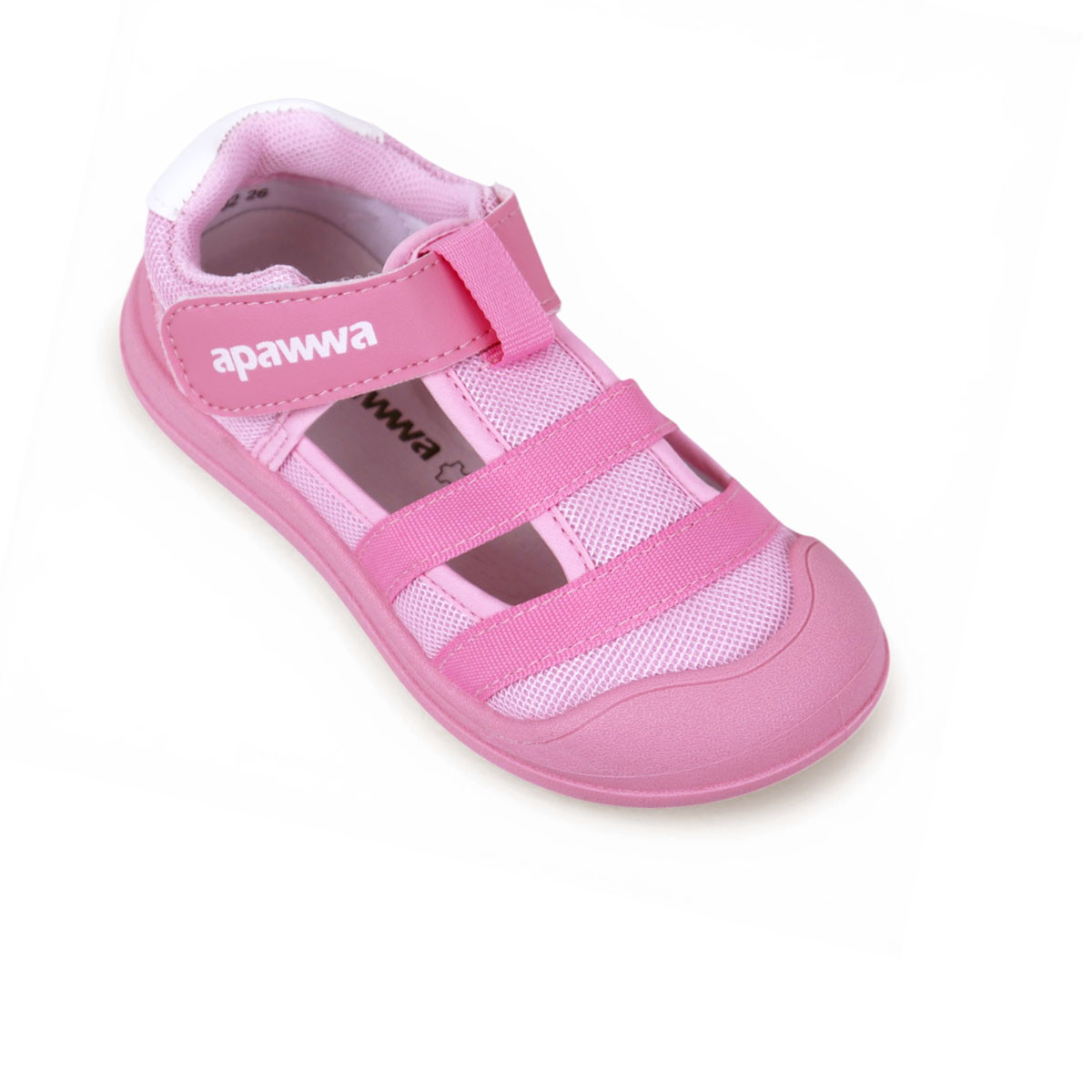 Анатомични отворени текстилни обувки в розово