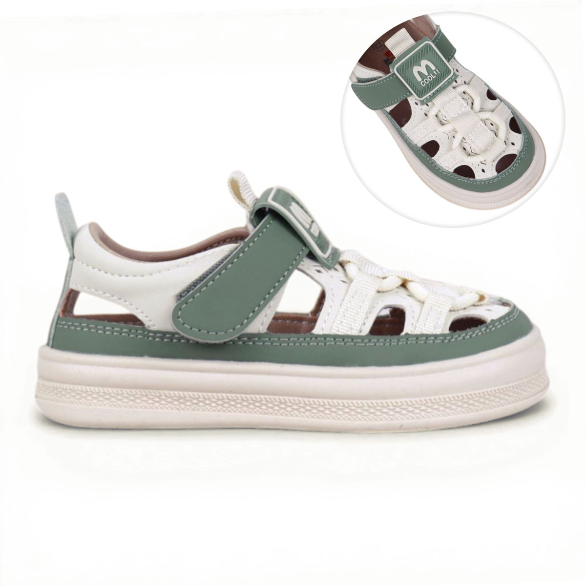 Анатомични сандали "Cool" в зелено