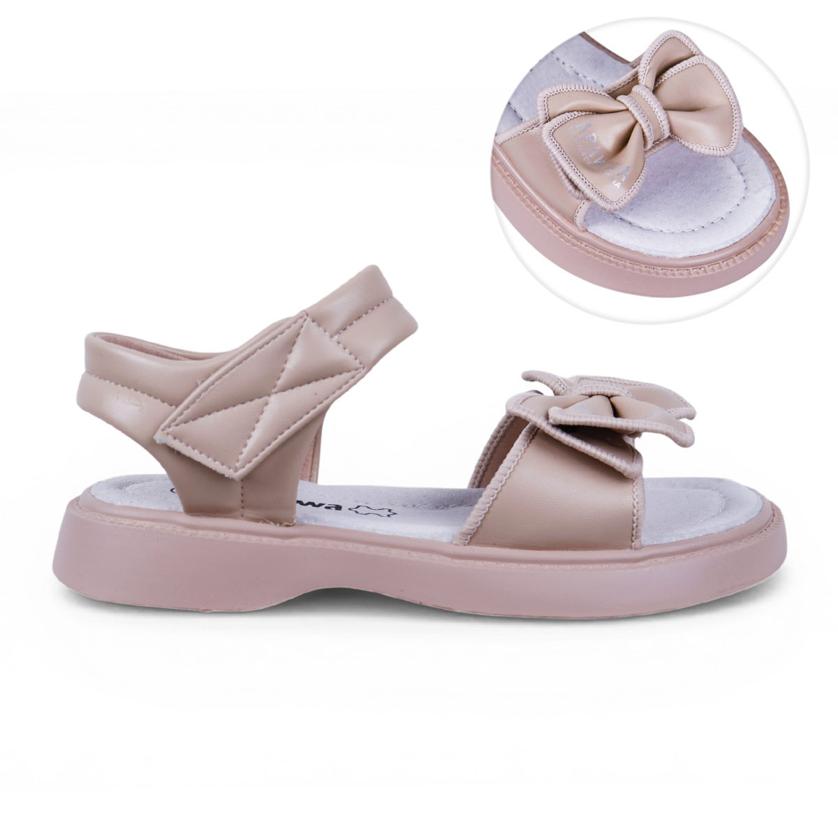 Анатомични сандали с пандела в бежово