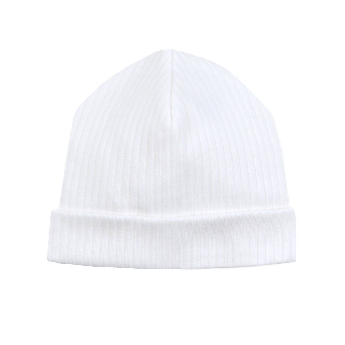 Бебешка двупластова шапка "Happy day" в екрю