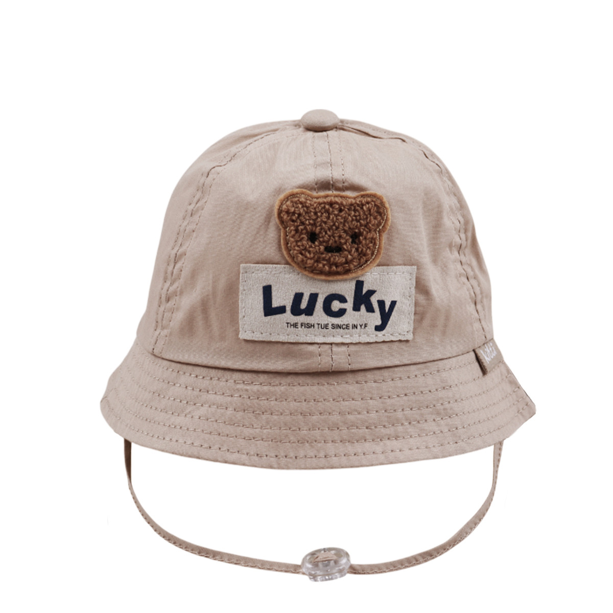 Бебешка лятна шапка "Lucky" в бежово