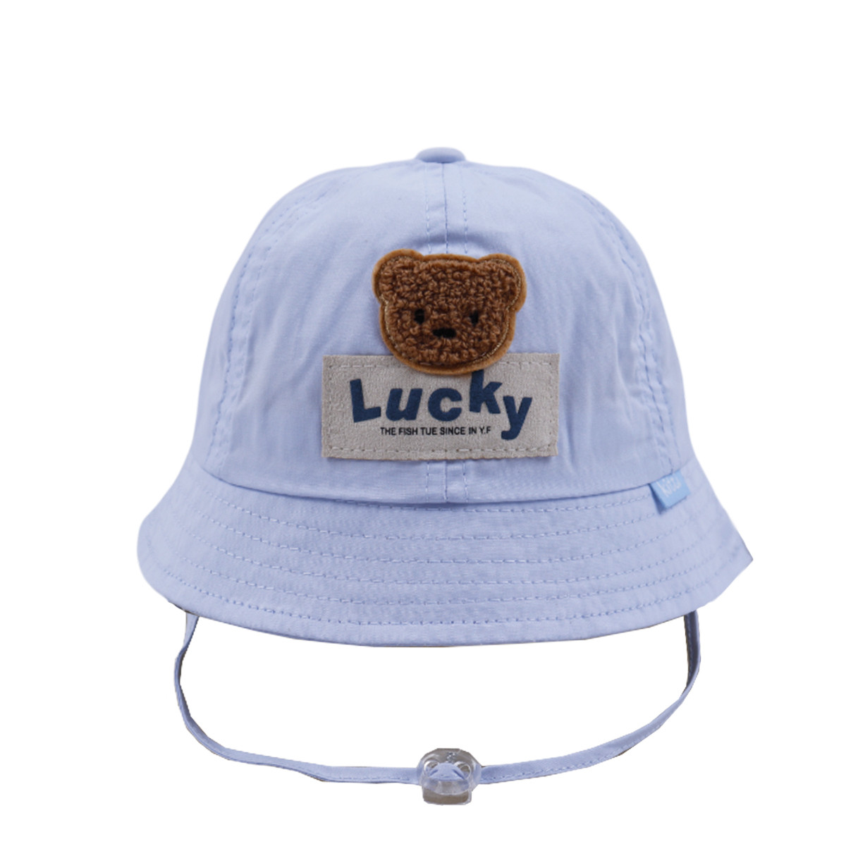 Бебешка лятна шапка "Lucky" в светлосиньо