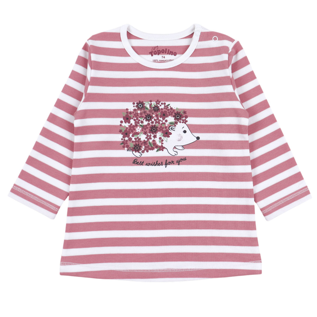 Бебешка памучна блуза "Best wishes"