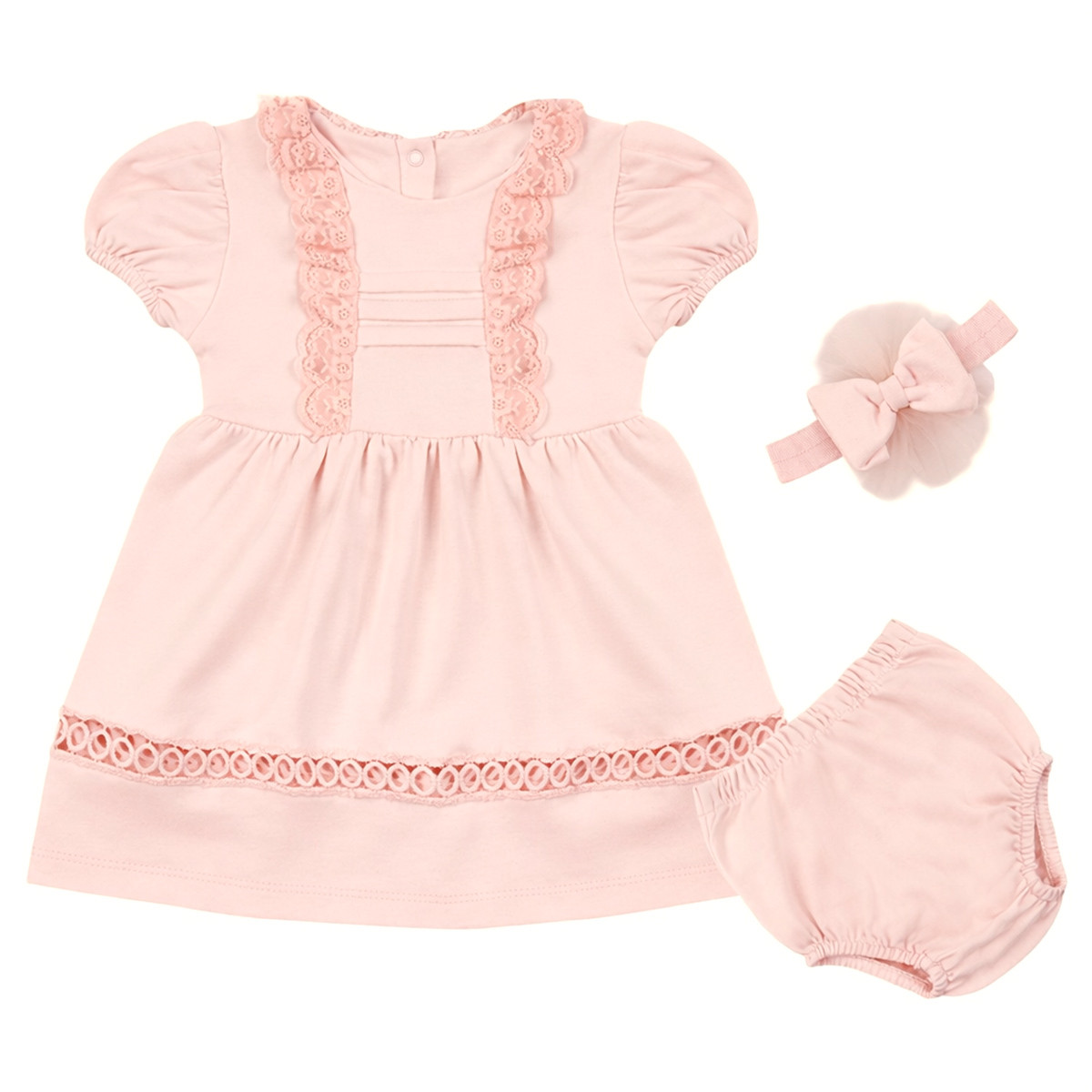 Бебешка рокля с гащички и лента