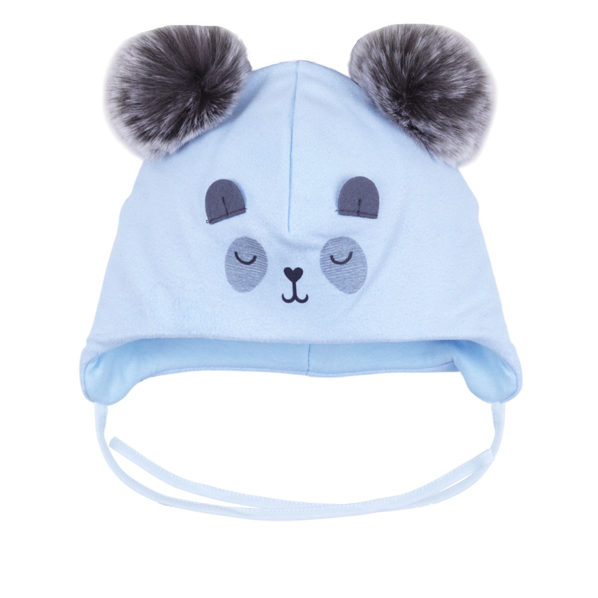 Бебешка зимна шапка с вата "Мече"