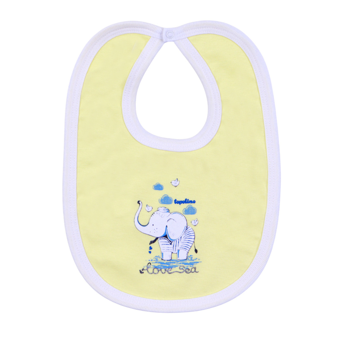 Бебешки двупластов лигавник "Love sea" в жълто