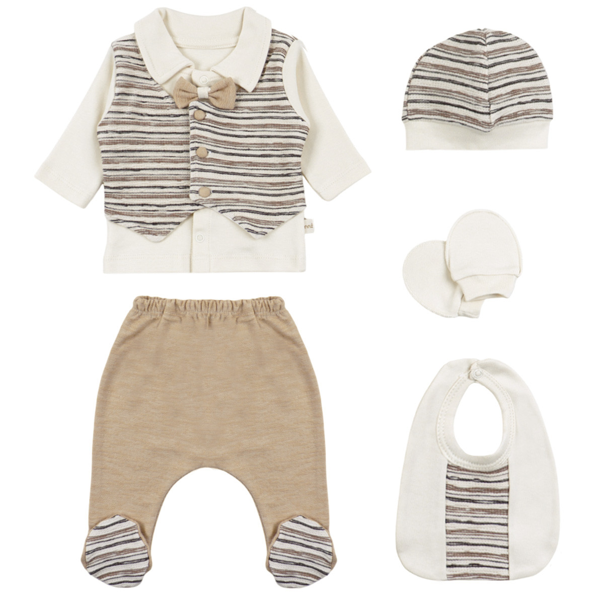 Бебешки комплект от 5 части с райе