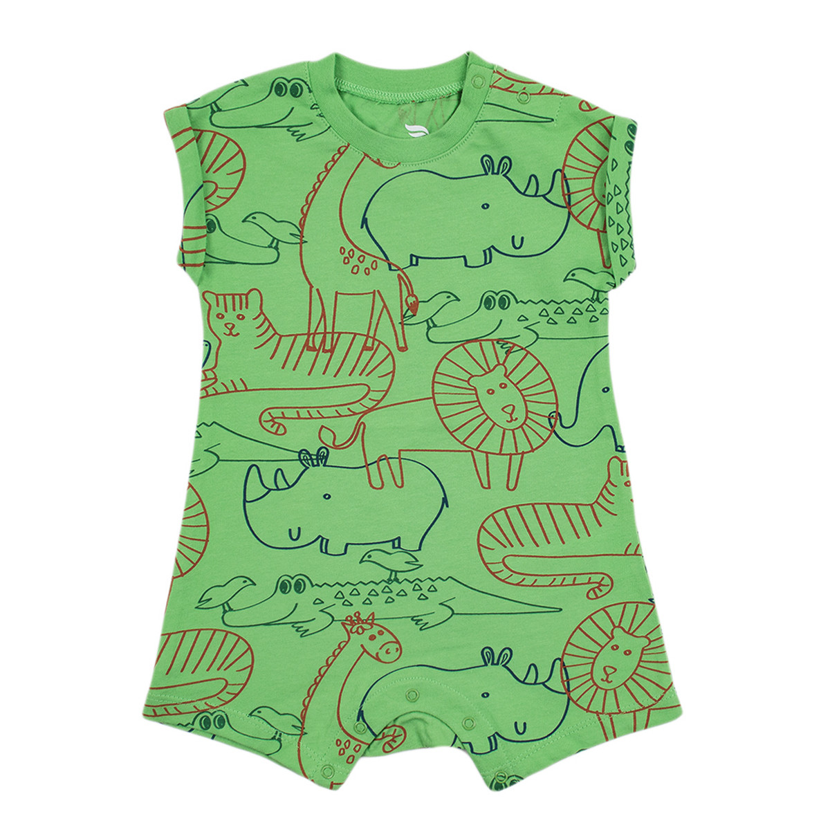 Бебешки летен гащеризон в зелено