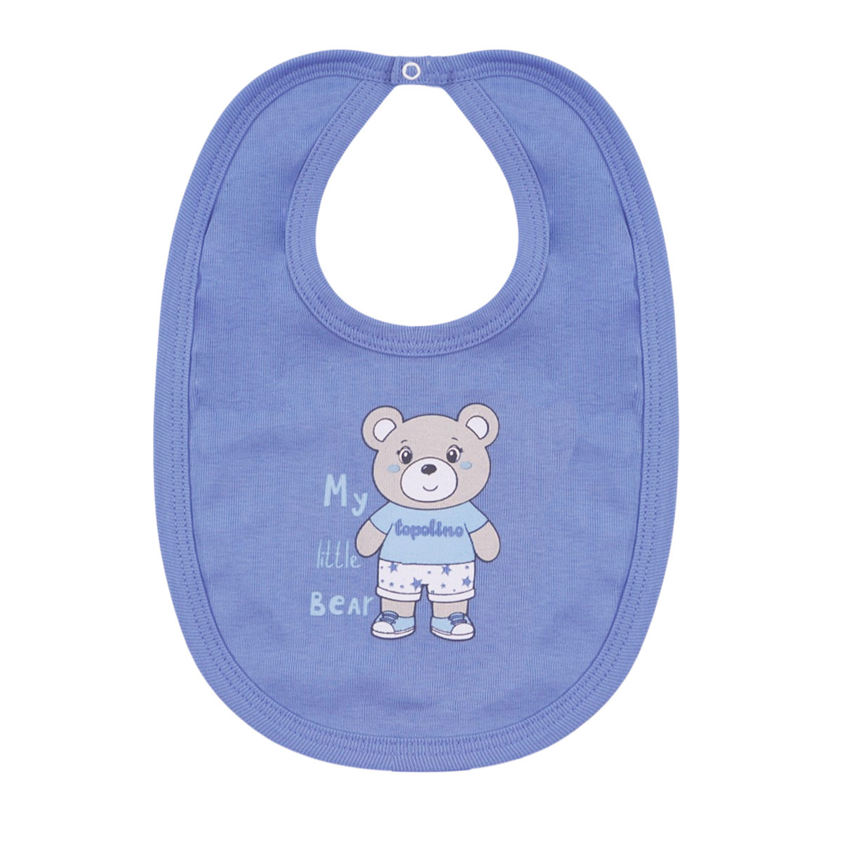 Бебешки двупластов лигавник "Bear" в синьо