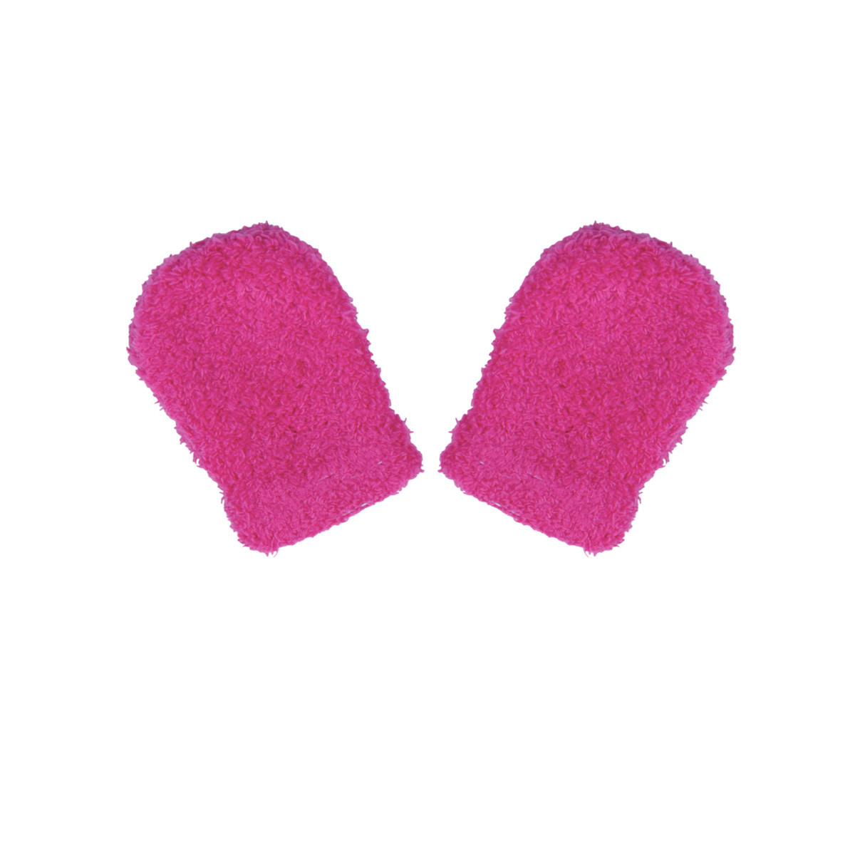 Бебешки пухени ръкавички в циклама