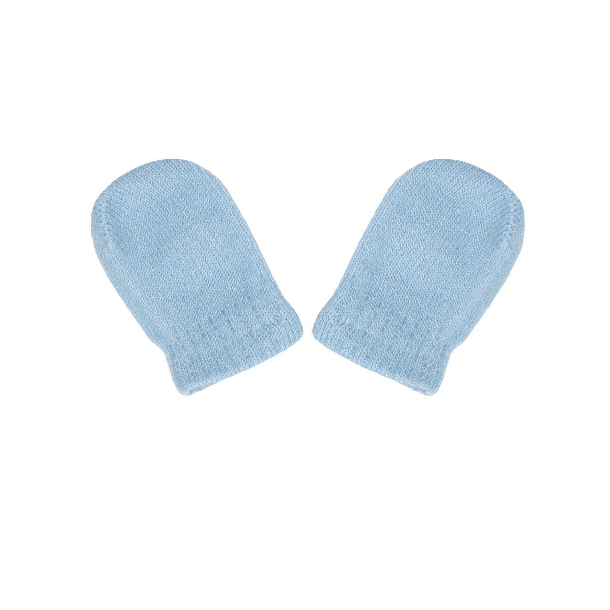 Бебешки ръкавички от плетиво в синьо