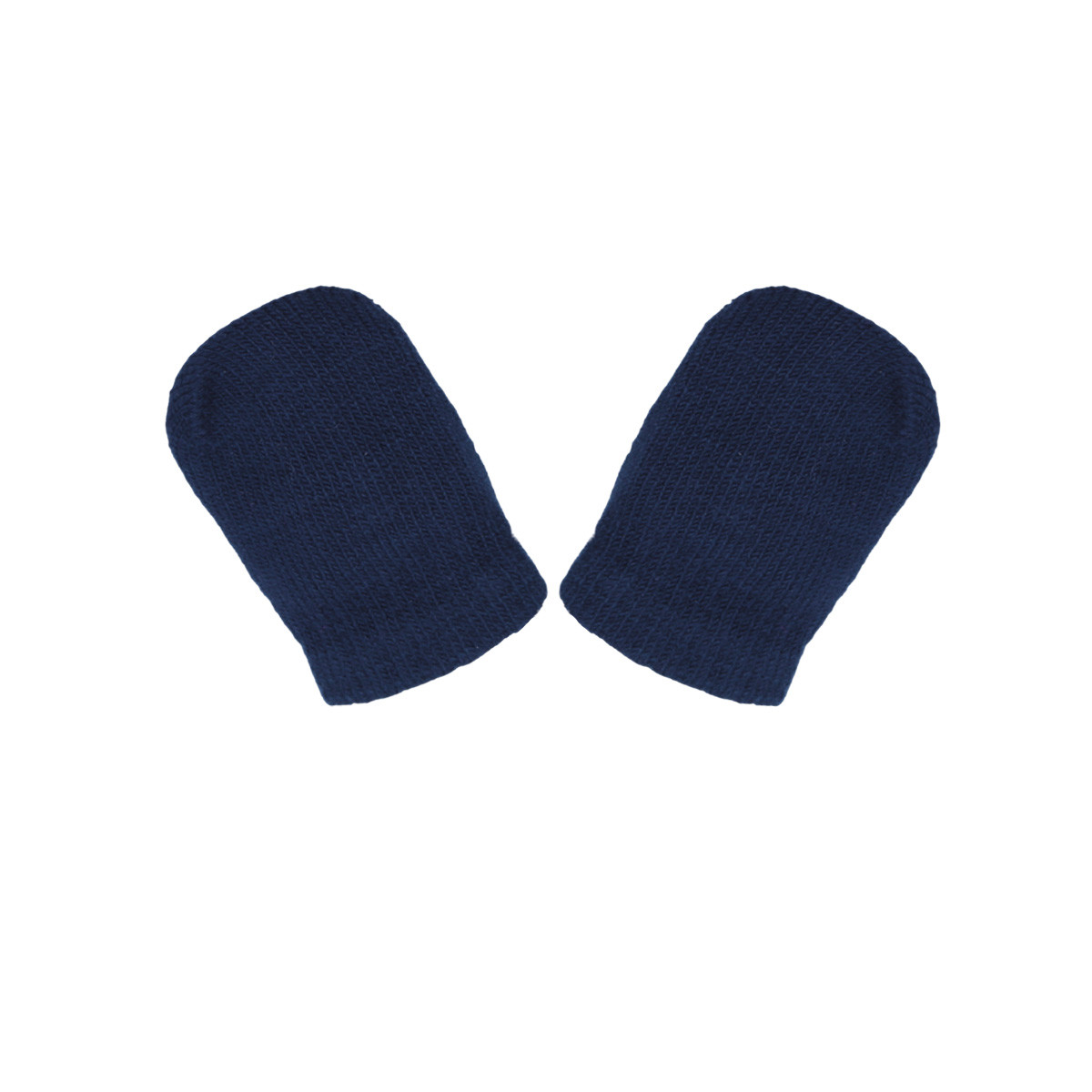 Бебешки ръкавички от плетиво в тъмносиньо