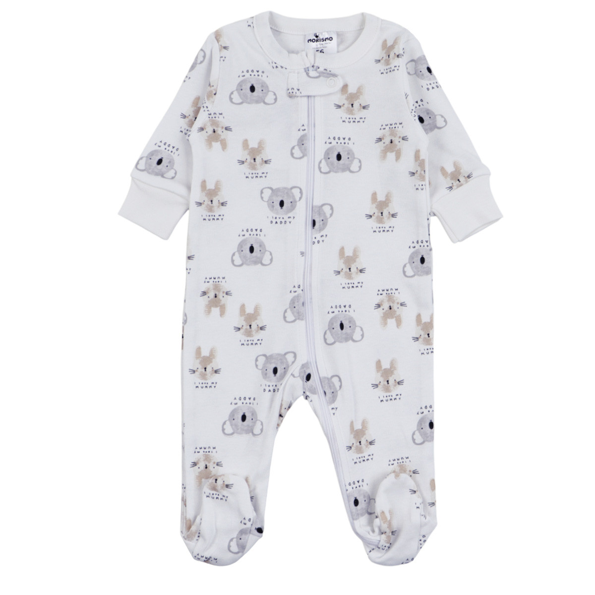 Бебешки ромпър с цип "I love"