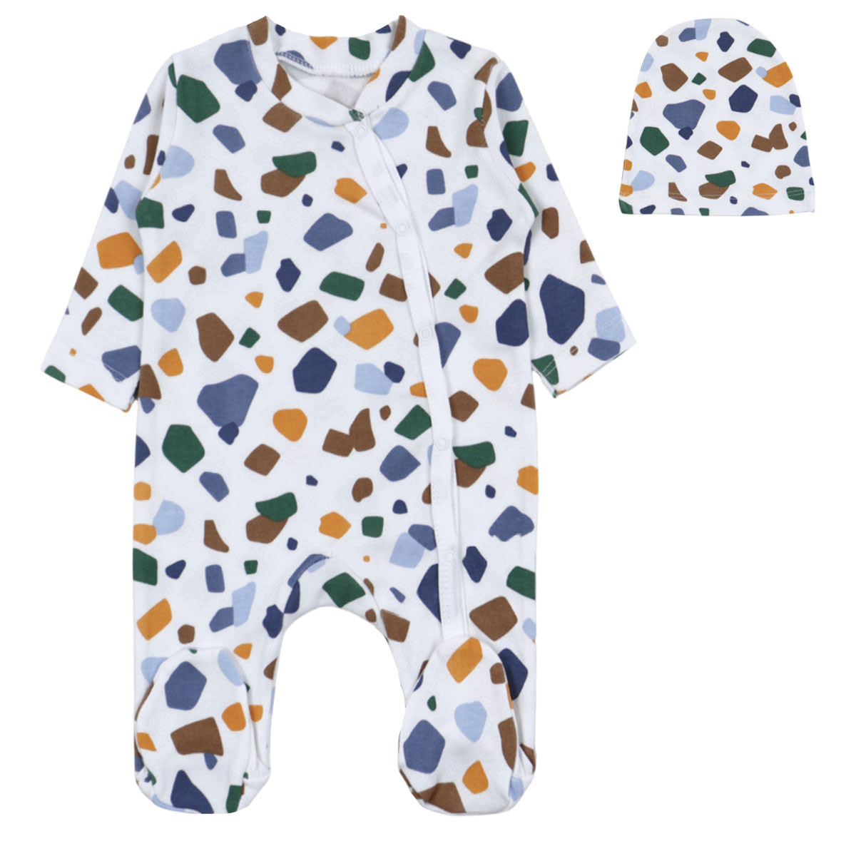 Бебешки ромпър с шапка "Colored stones"