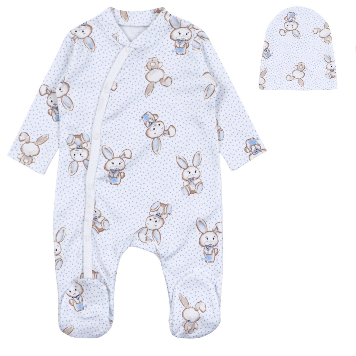 Бебешки ромпър с шапка "Rabbits"