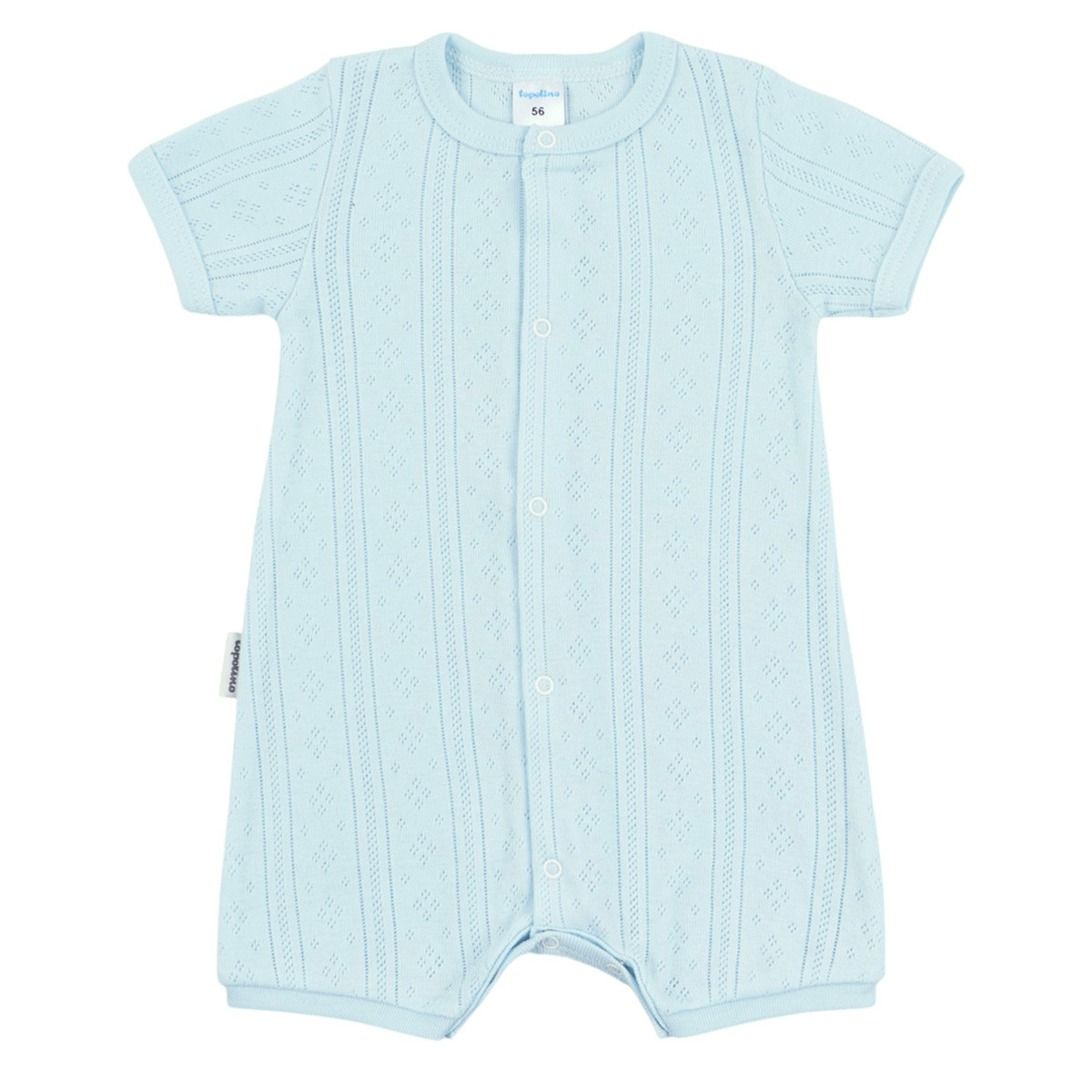 Бебешки ажурен ромпър в синьо