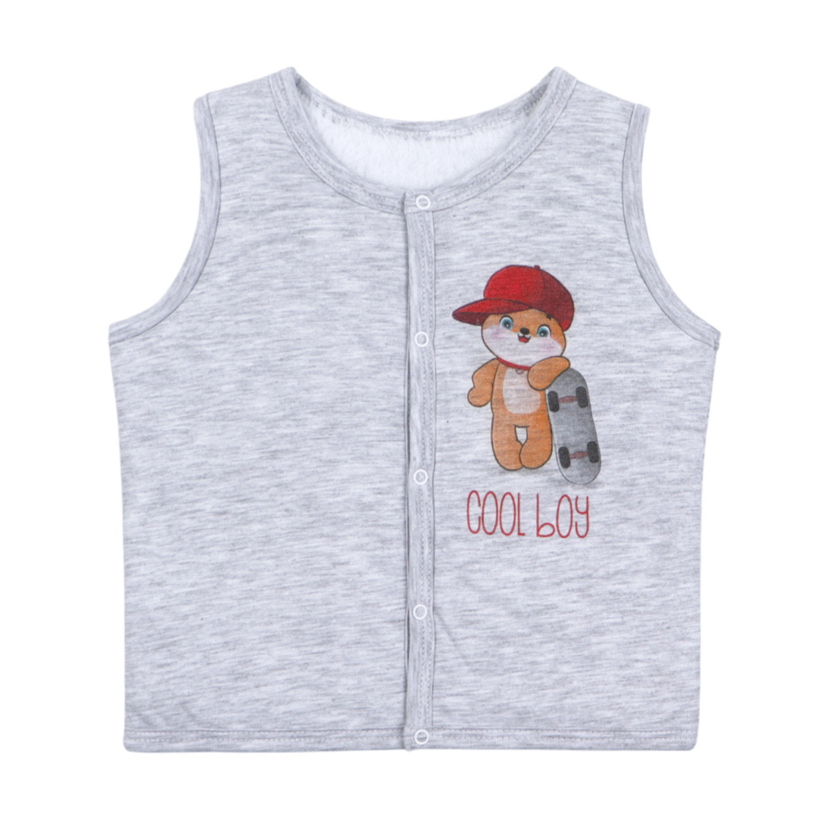 Бебешки трикотажен елек с пухена подплата "Cool boy"