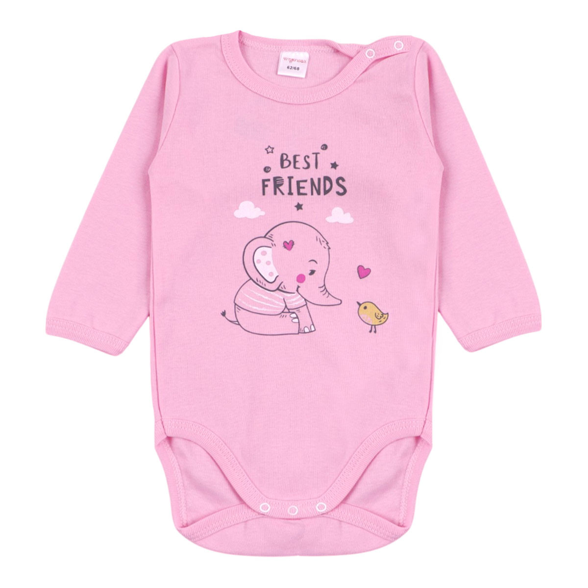 Бебешко боди "Best friends" в розово