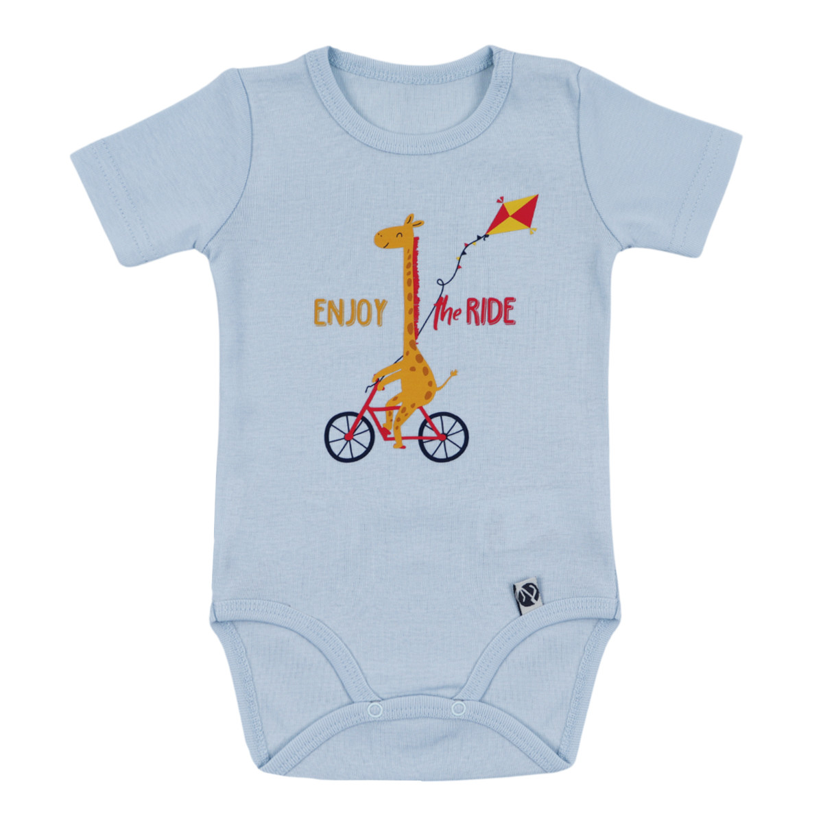Бебешко боди "Enjoy the ride" в светлосиньо
