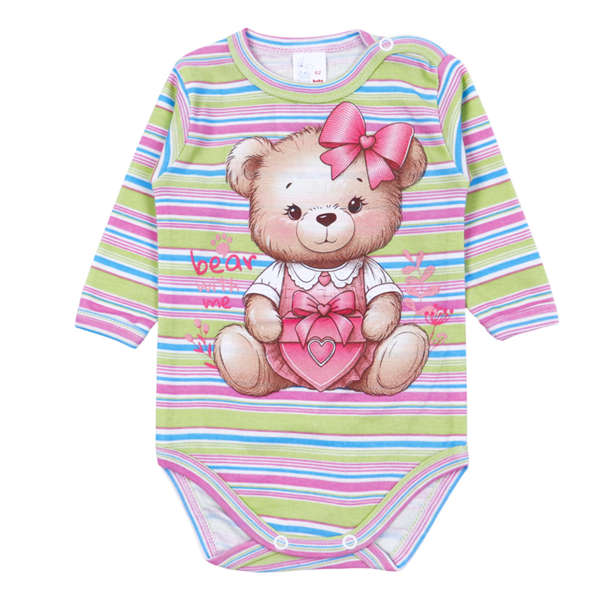 Бебешко боди в цветно райе