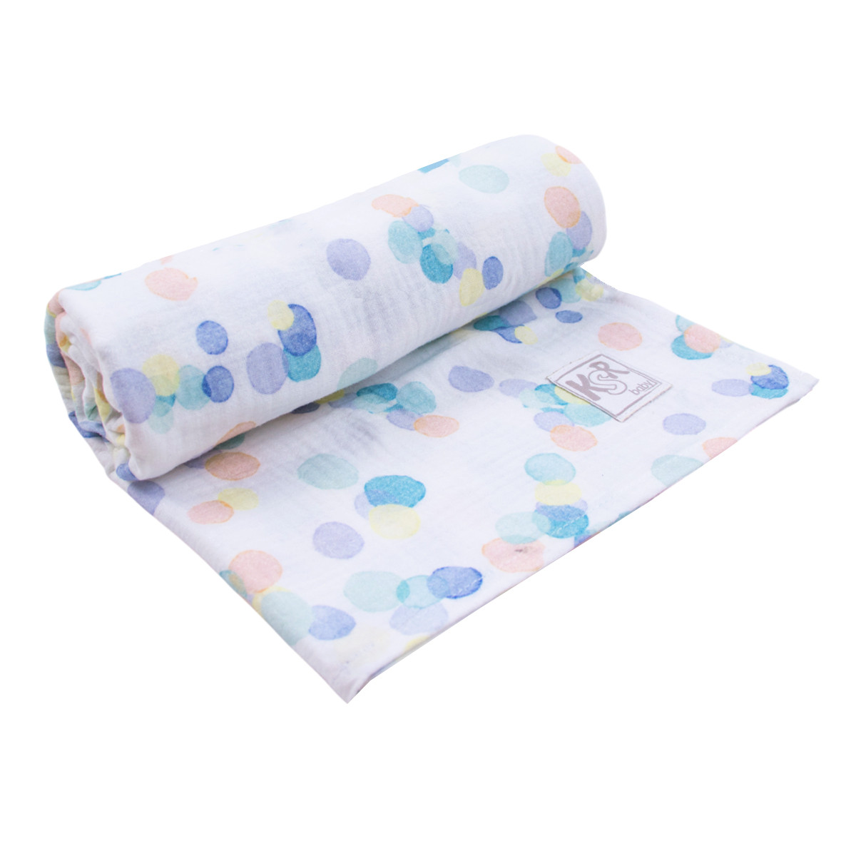 Бебешко муселиново одеяло "Colored dots" 100 х 130 см