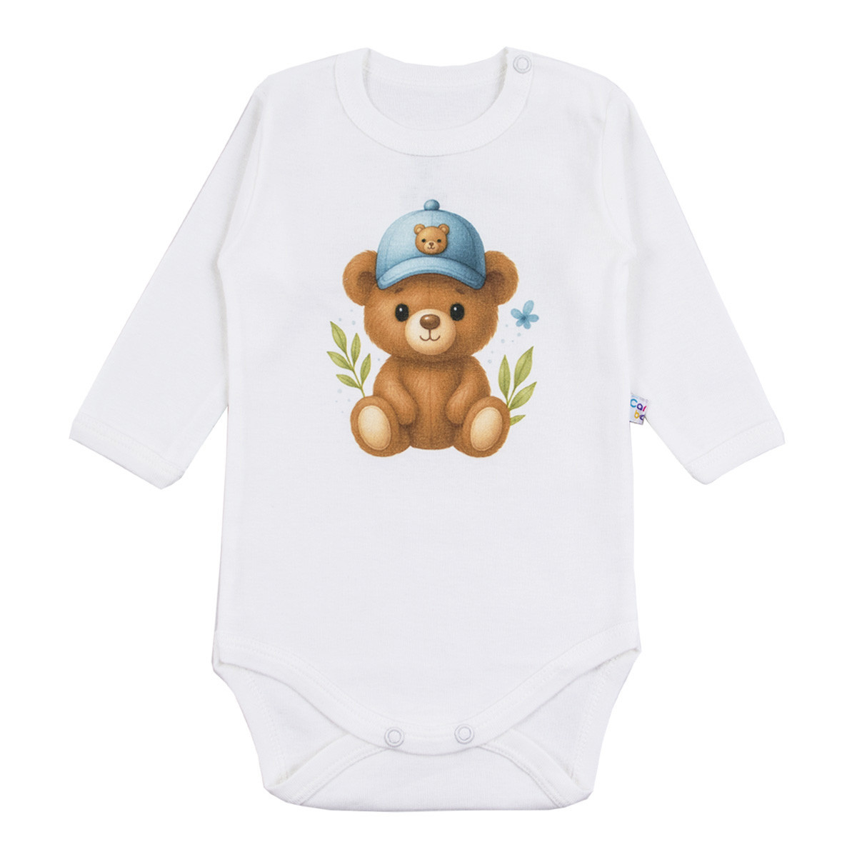 Бебешко памучно боди "Bear" в екрю