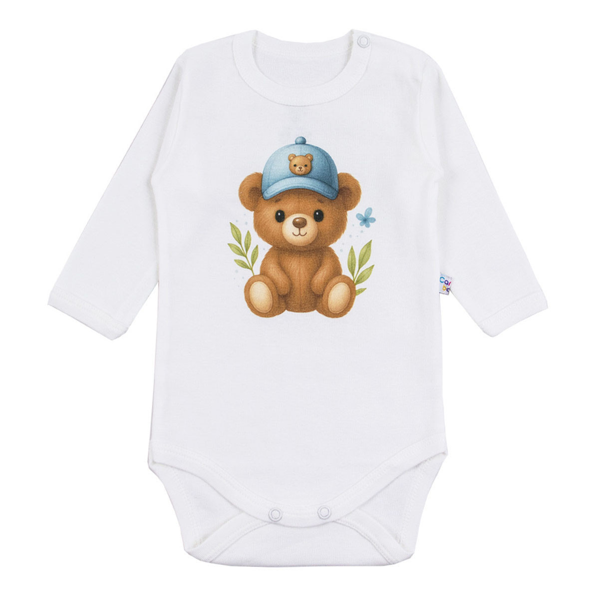 Бебешко памучно боди "Bear" в екрю
