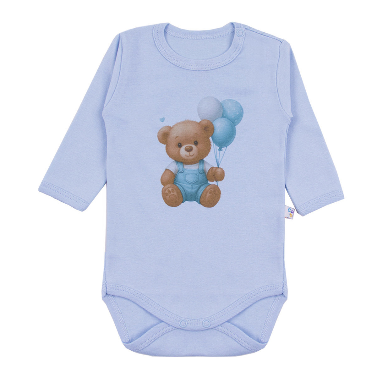 Бебешко памучно боди "Bear" в синьо