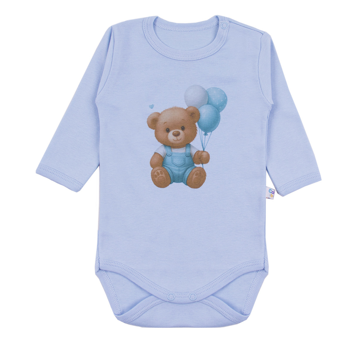 Бебешко памучно боди "Bear" в синьо