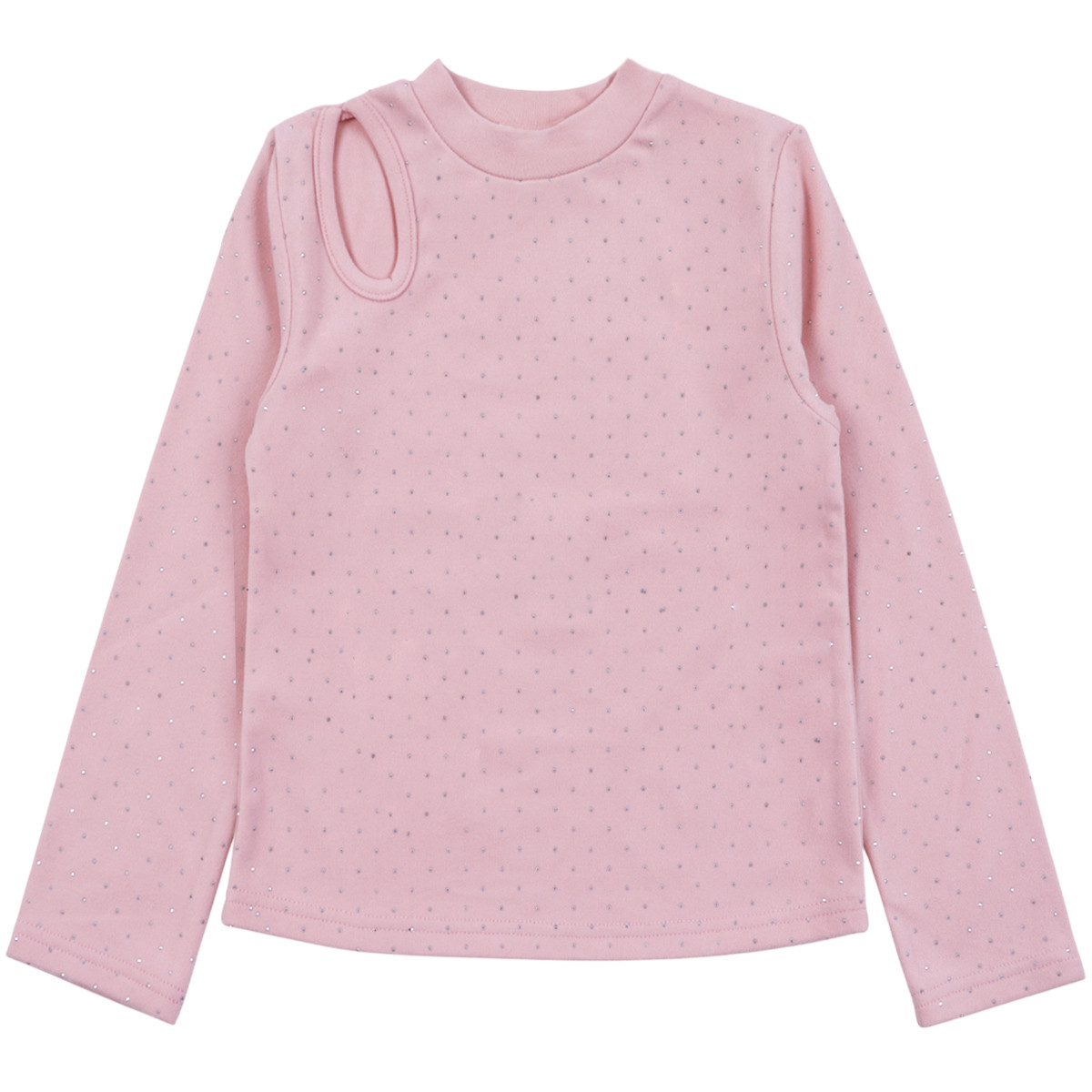 Детска блуза с фини камъчета в розово