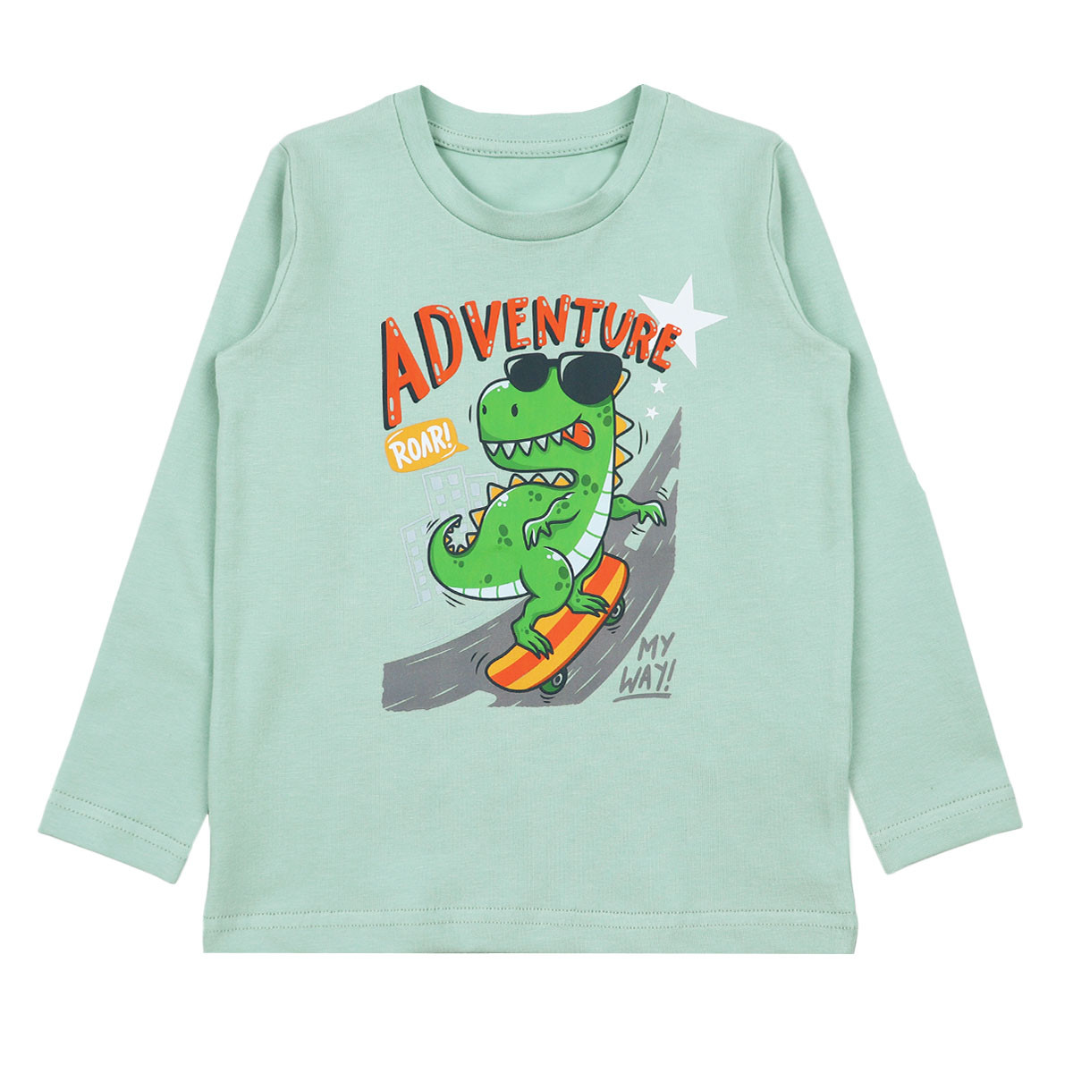 Детска блуза "Adventure" в млечна мента