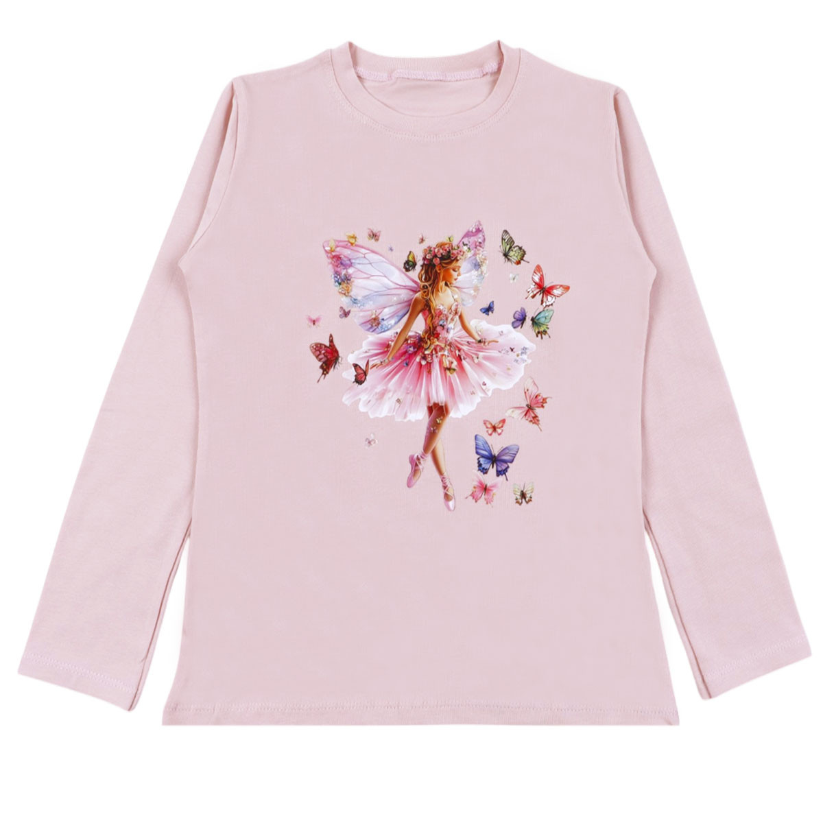 Детска блуза "Faity" в опушено розово