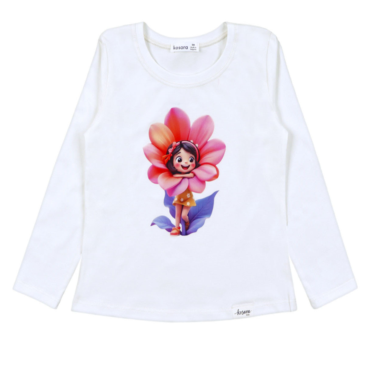 Детска блуза "Flower fairy" в екрю