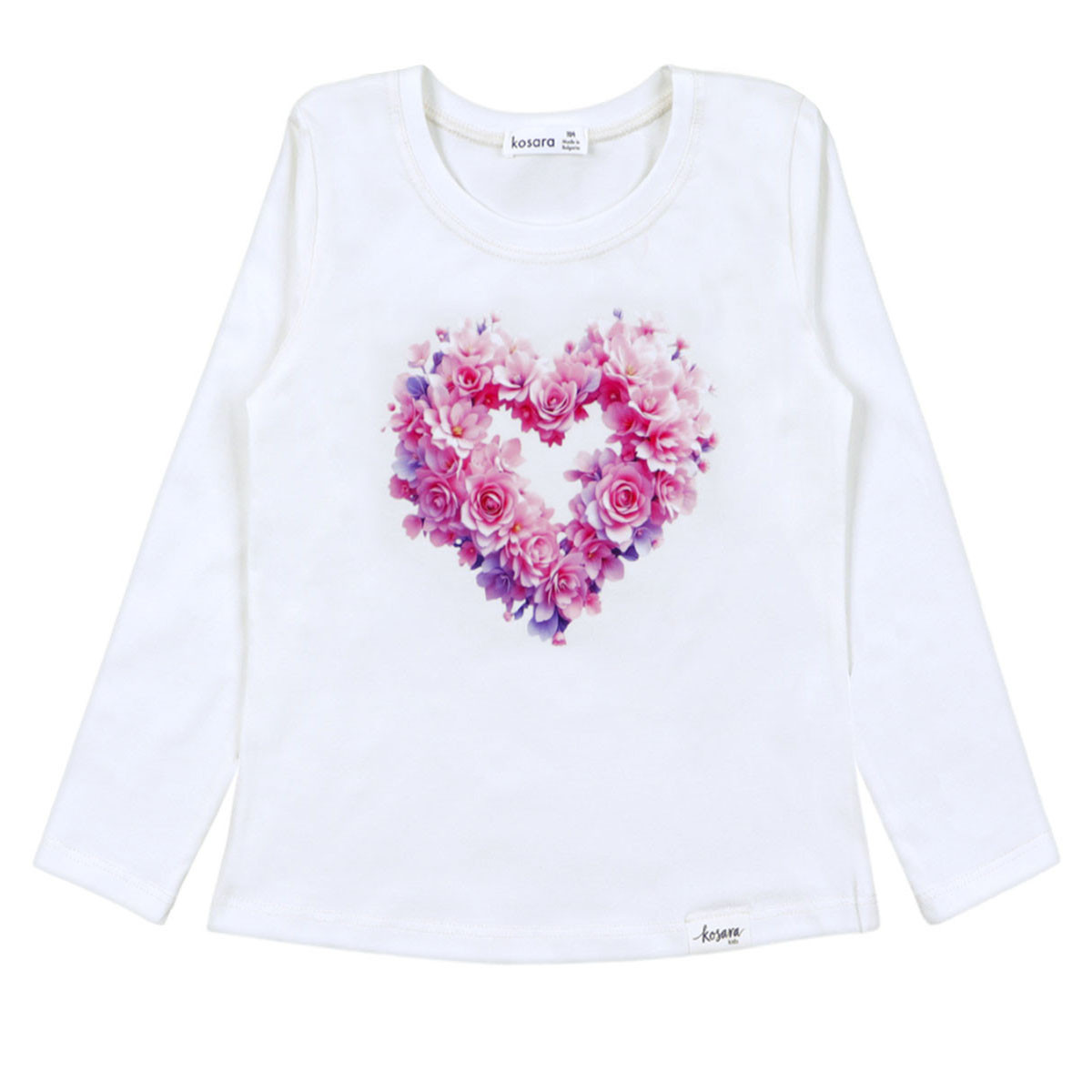 Детска блуза "Heart" в екрю