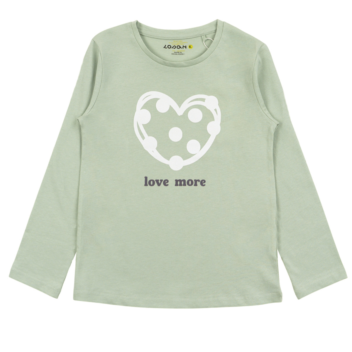 Детска блуза ''Love more'' в мента